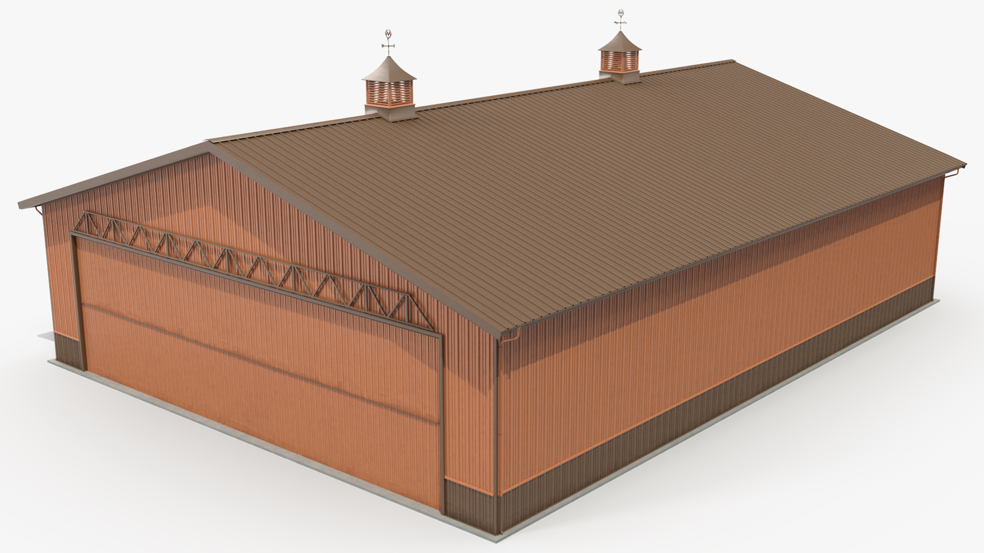 3D model Compact Airplane Hangar Rigged