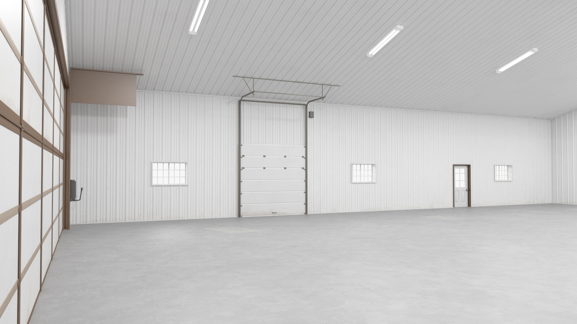 3D model Compact Airplane Hangar Rigged
