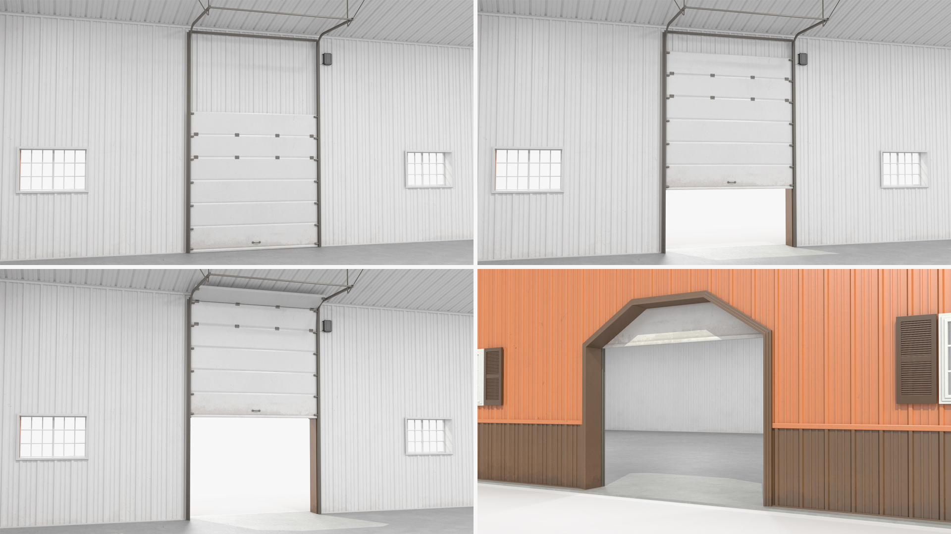 3D model Compact Airplane Hangar Rigged