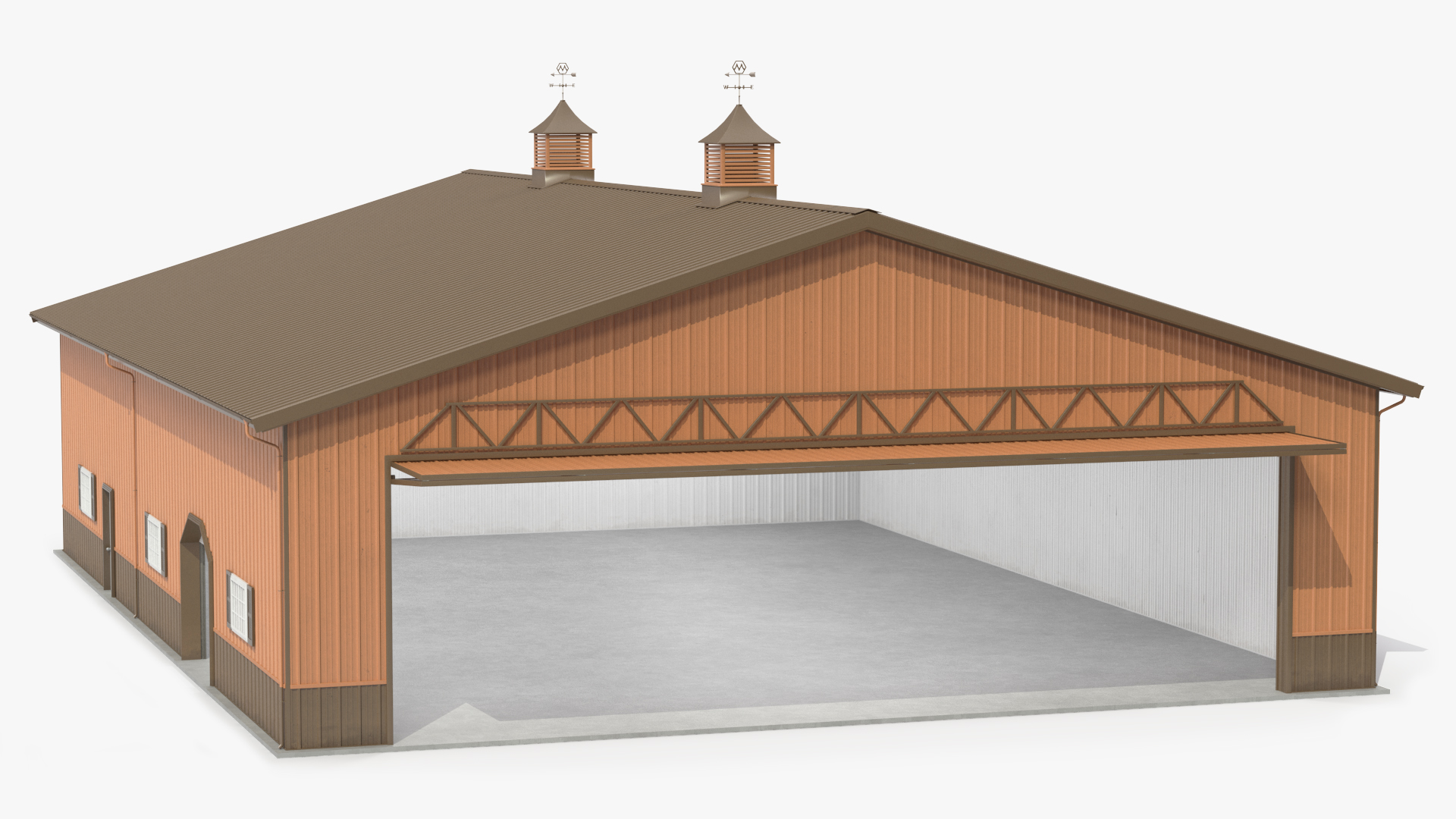 3D model Compact Airplane Hangar Rigged