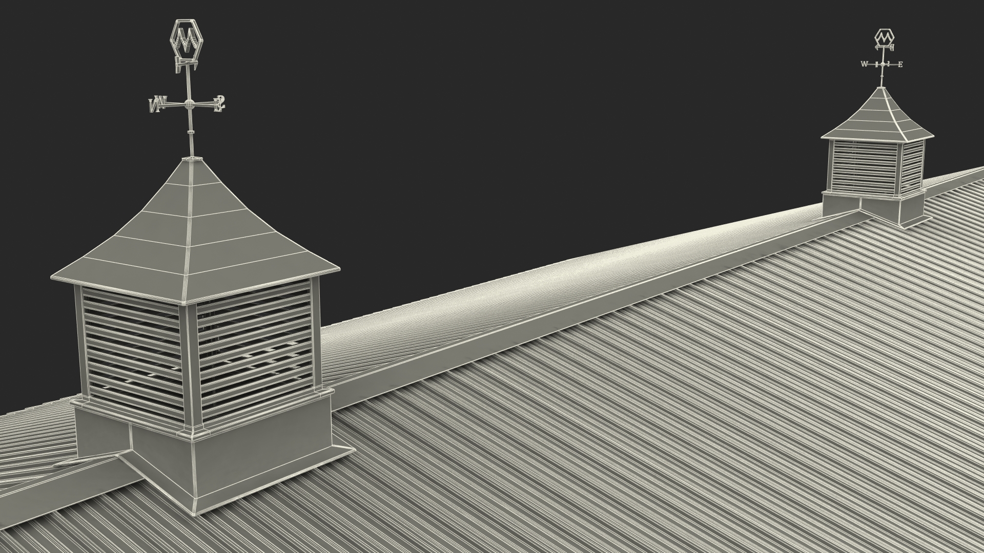 3D model Compact Airplane Hangar Rigged
