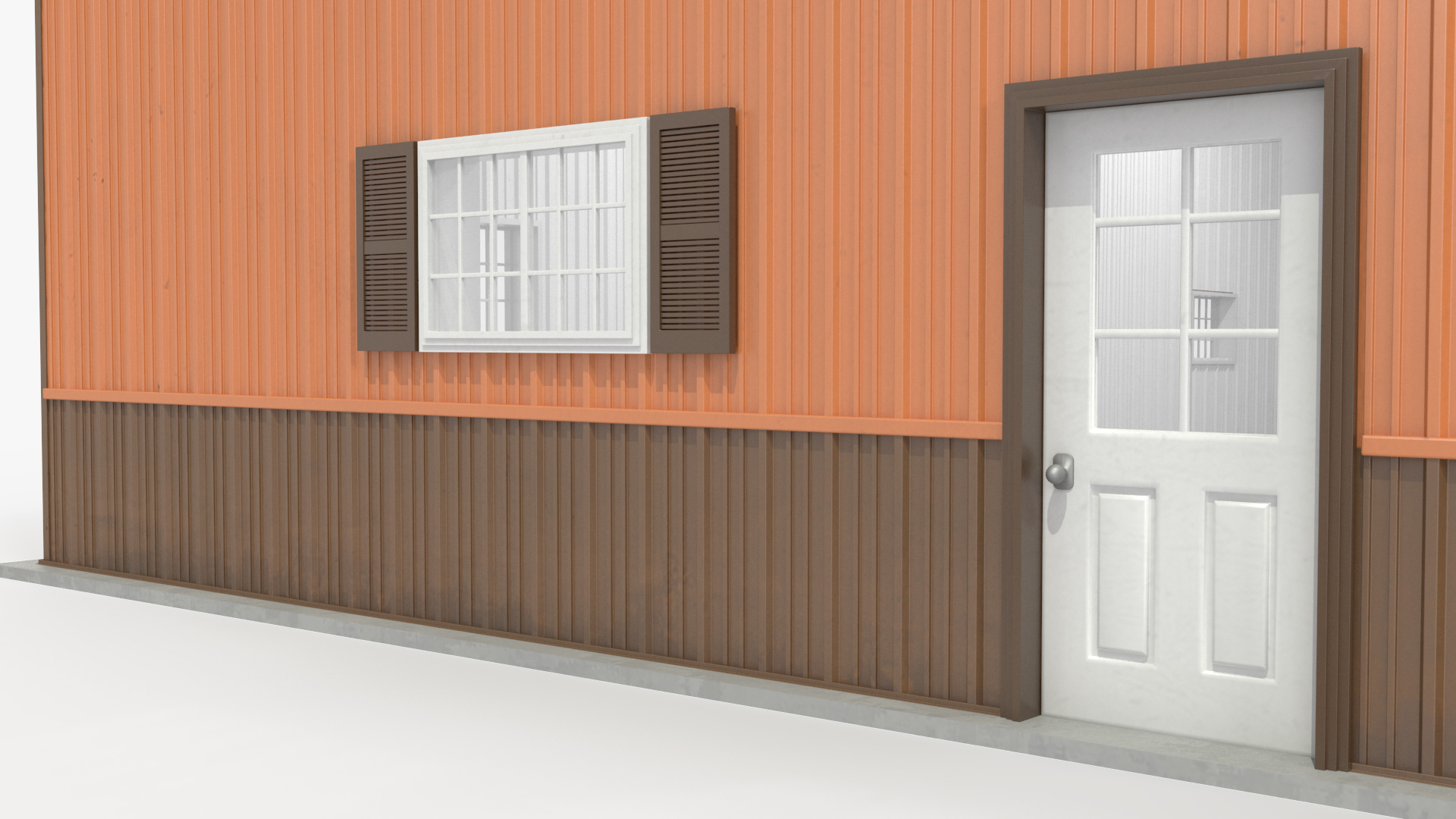 3D model Compact Airplane Hangar Rigged