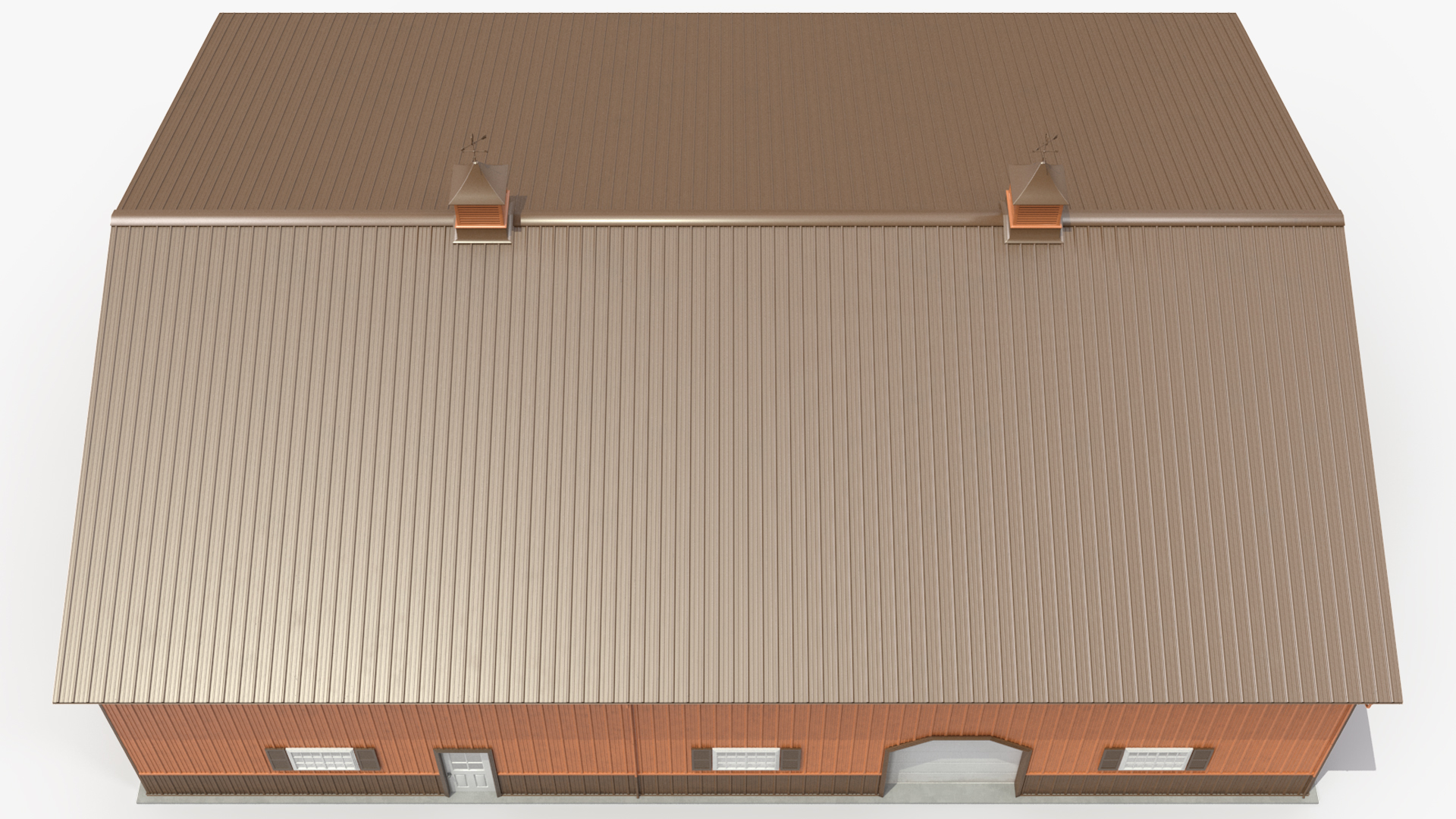 3D model Compact Airplane Hangar Rigged