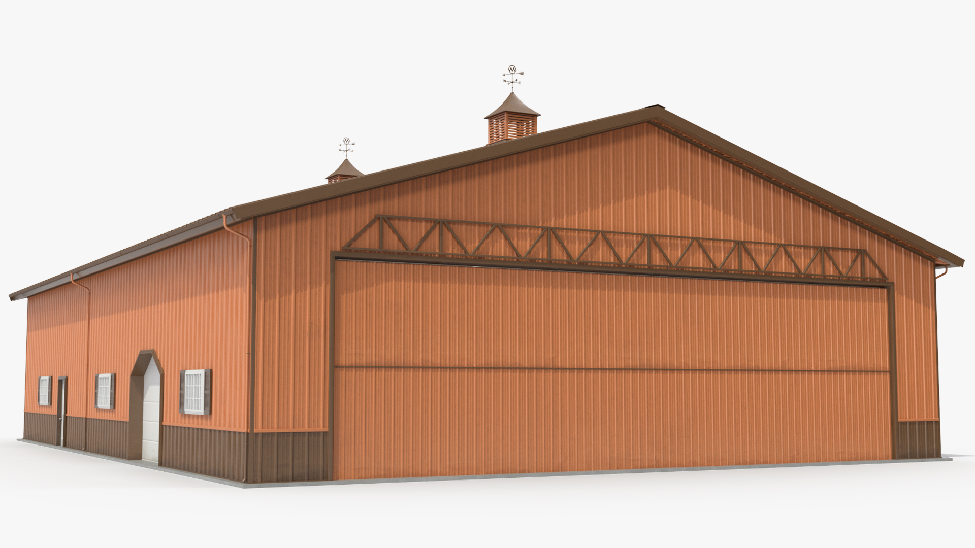 3D model Compact Airplane Hangar Rigged