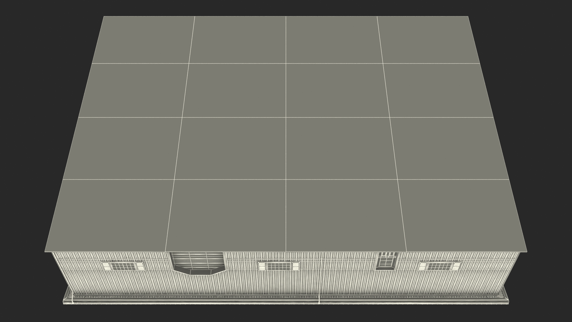 3D model Compact Airplane Hangar Rigged