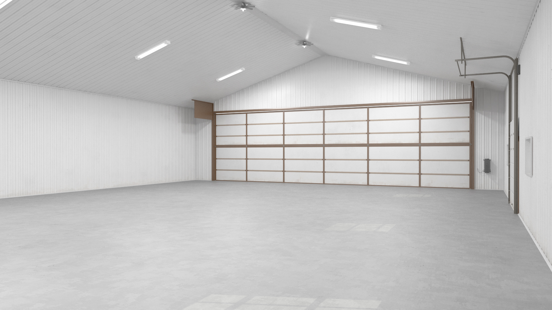 3D model Compact Airplane Hangar Rigged