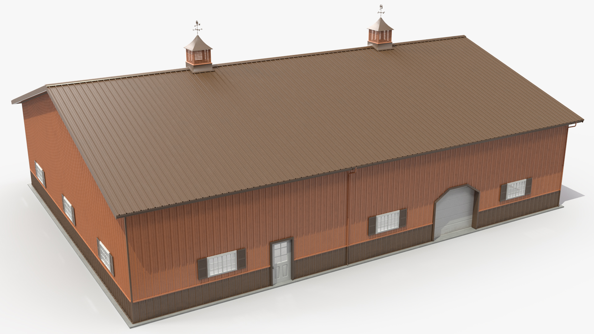 3D model Compact Airplane Hangar Rigged