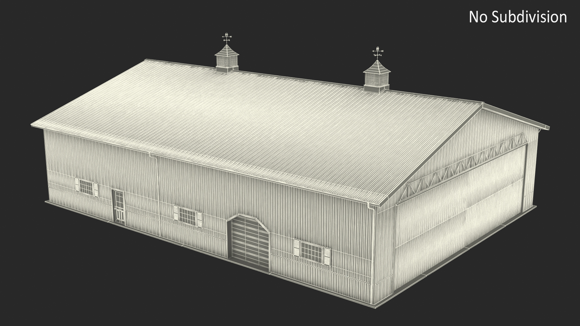 3D model Compact Airplane Hangar Rigged