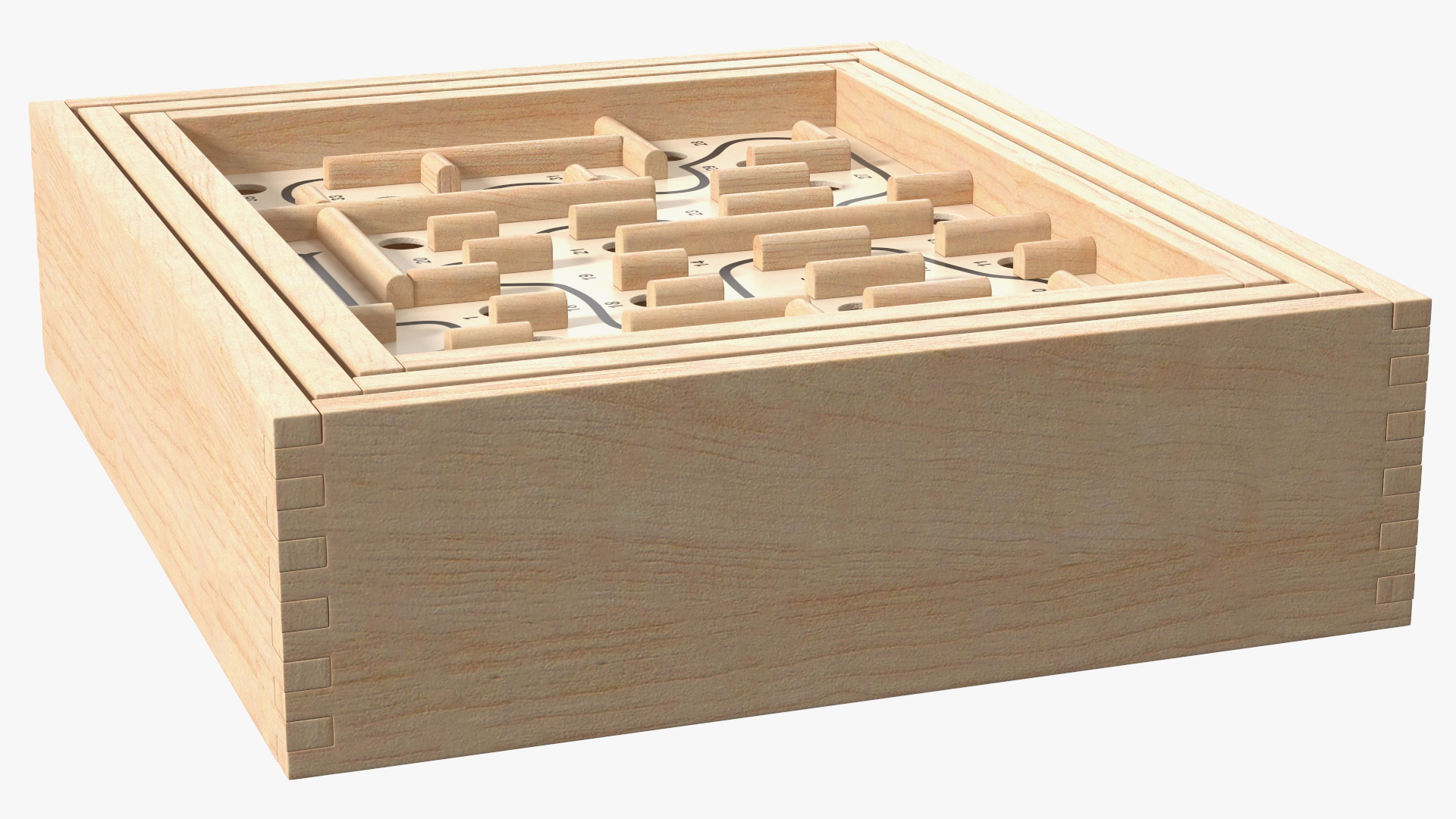 3D model Wooden Maze Game with Steel Marbles