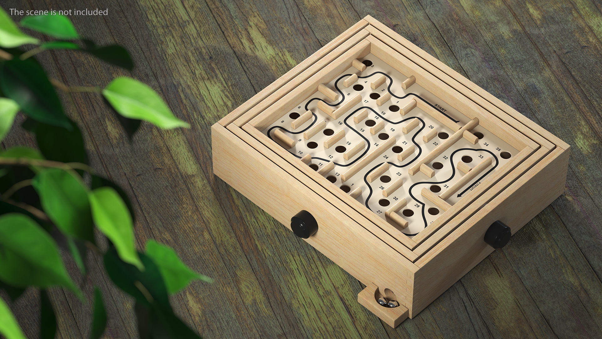 3D model Wooden Maze Game with Steel Marbles
