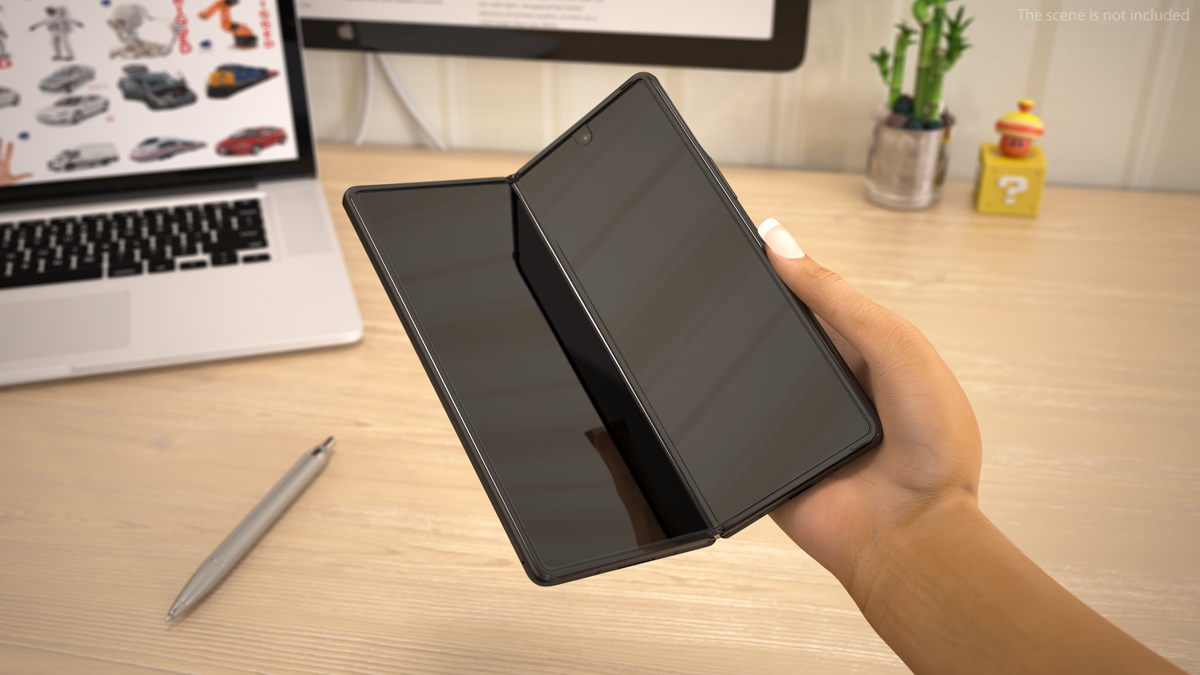 3D model Mobile Phone Black Rigged