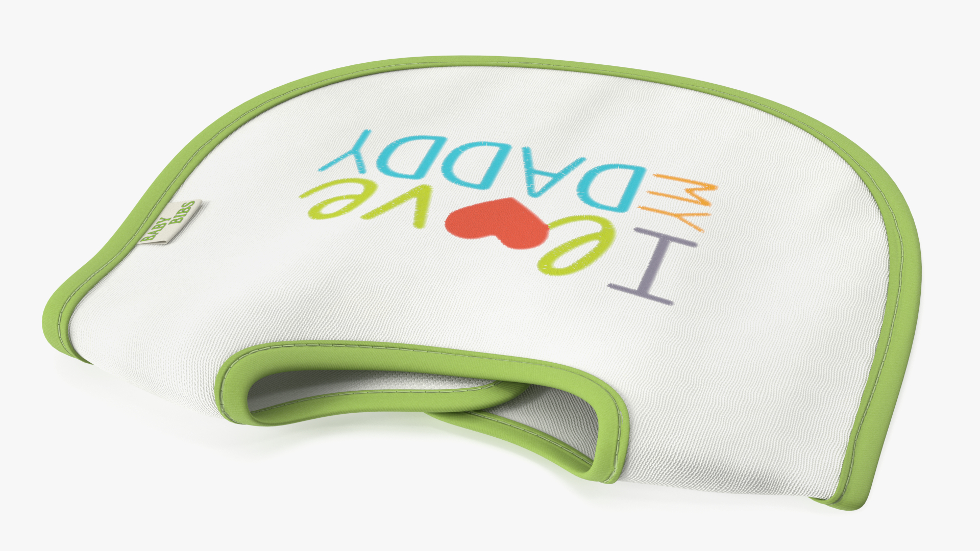 I Love My Daddy Baby Bib 3D model