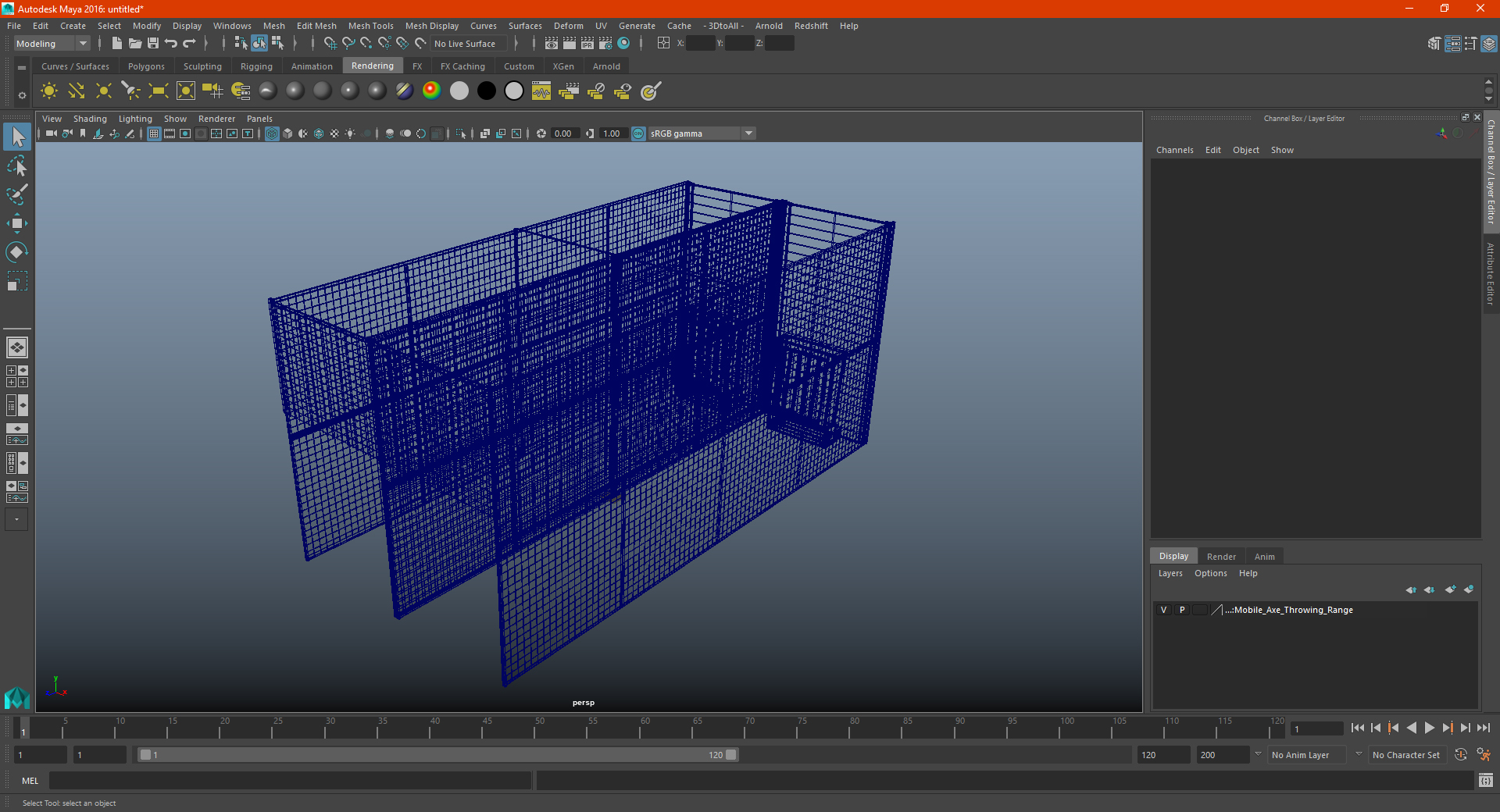 3D model Mobile Axe Throwing Range