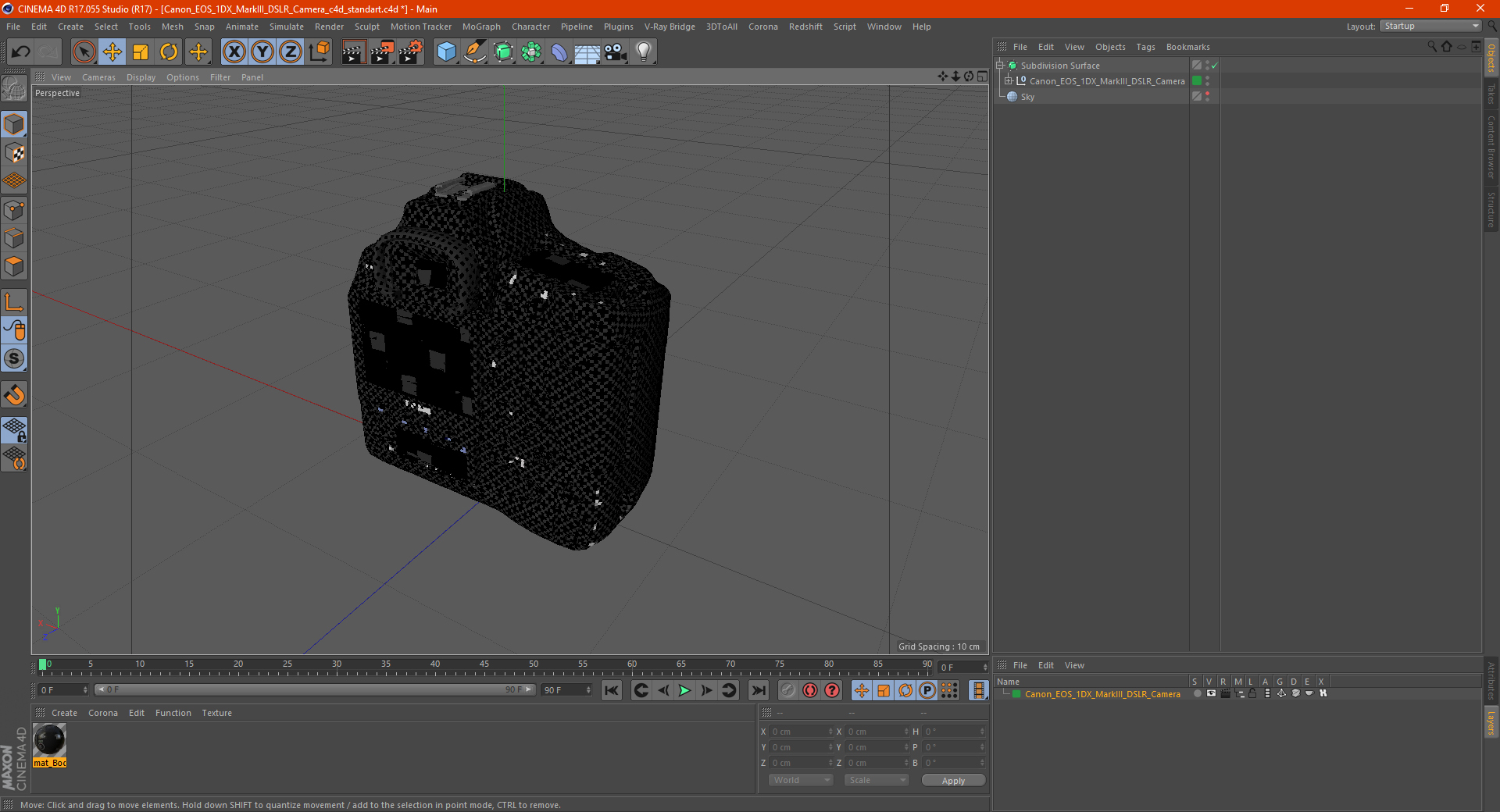 3D Canon EOS 1DX MarkIII DSLR Camera model