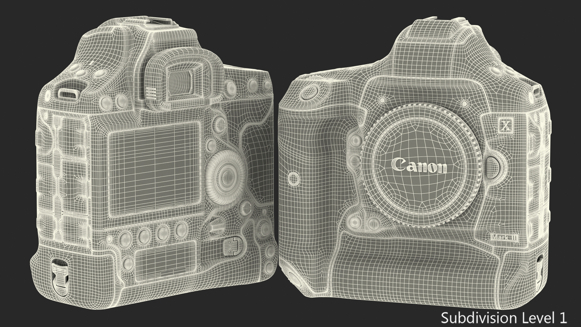 3D Canon EOS 1DX MarkIII DSLR Camera model