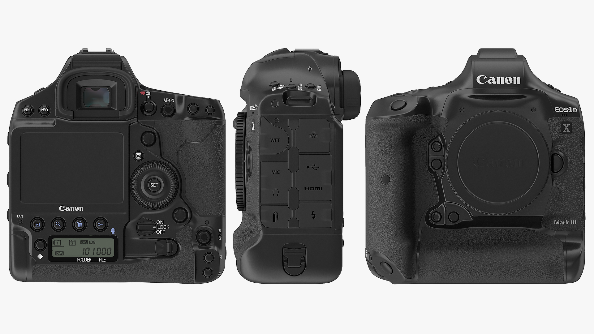 3D Canon EOS 1DX MarkIII DSLR Camera model