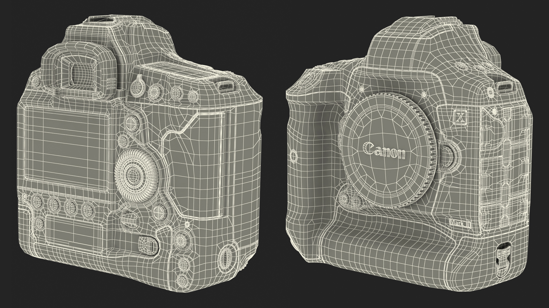 3D Canon EOS 1DX MarkIII DSLR Camera model