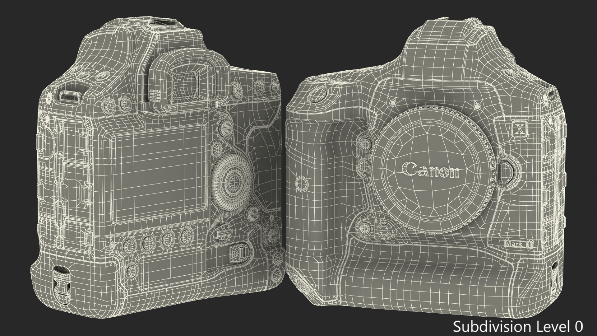 3D Canon EOS 1DX MarkIII DSLR Camera model