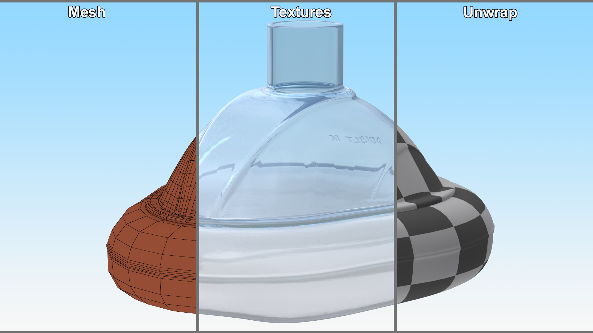 Adult CPR Face Mask 3D model