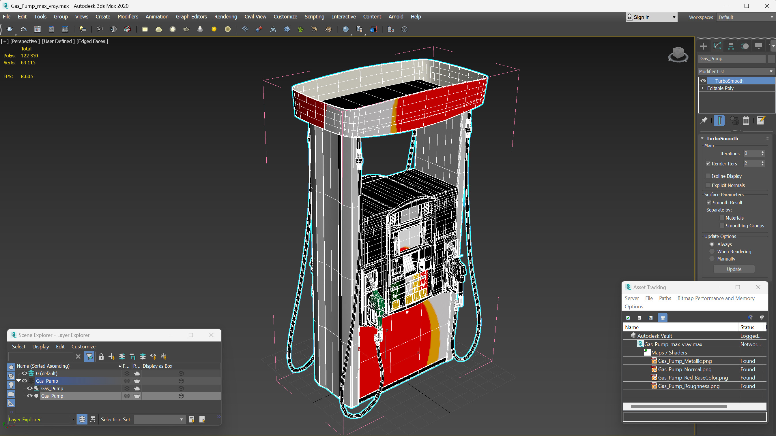 3D model Gas Pump