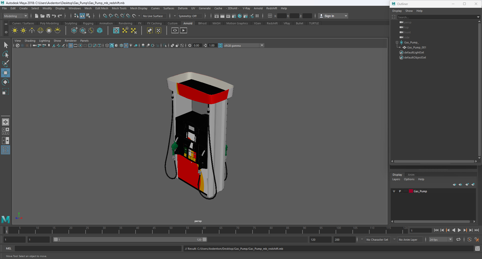 3D model Gas Pump