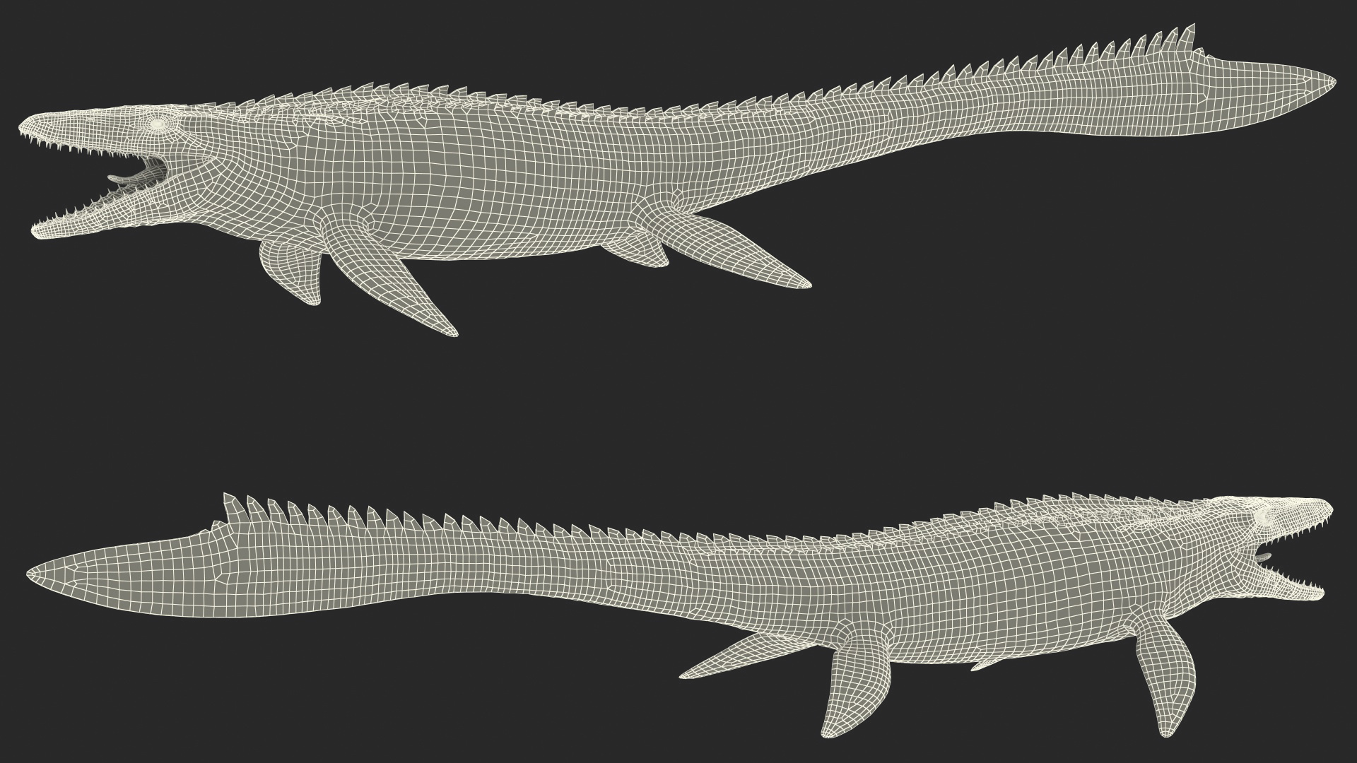 3D model Mosasaurus Idle