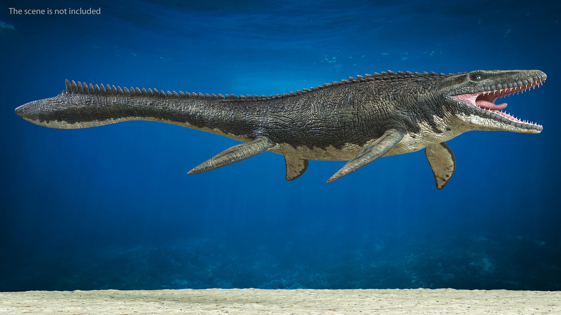 3D model Mosasaurus Idle