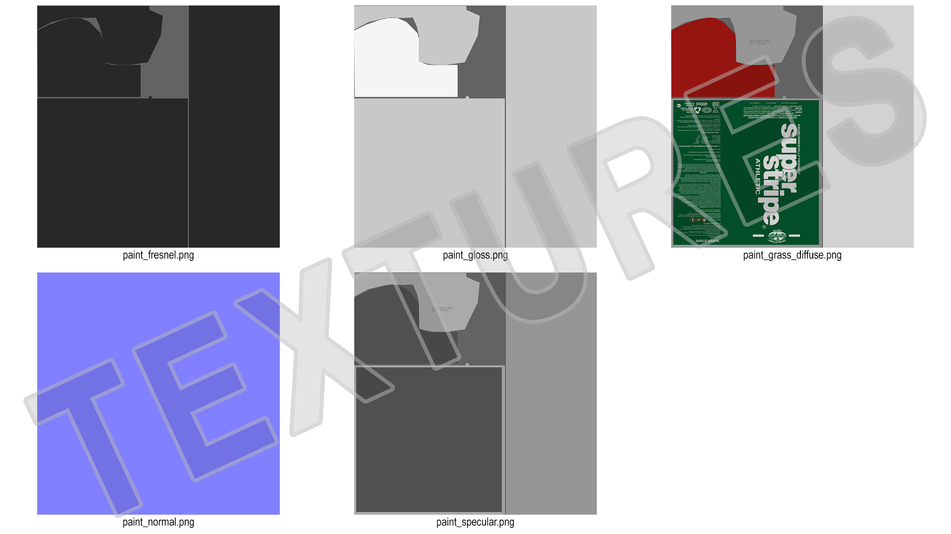 3D Fox Valley Super Stripe Athletic Paint model