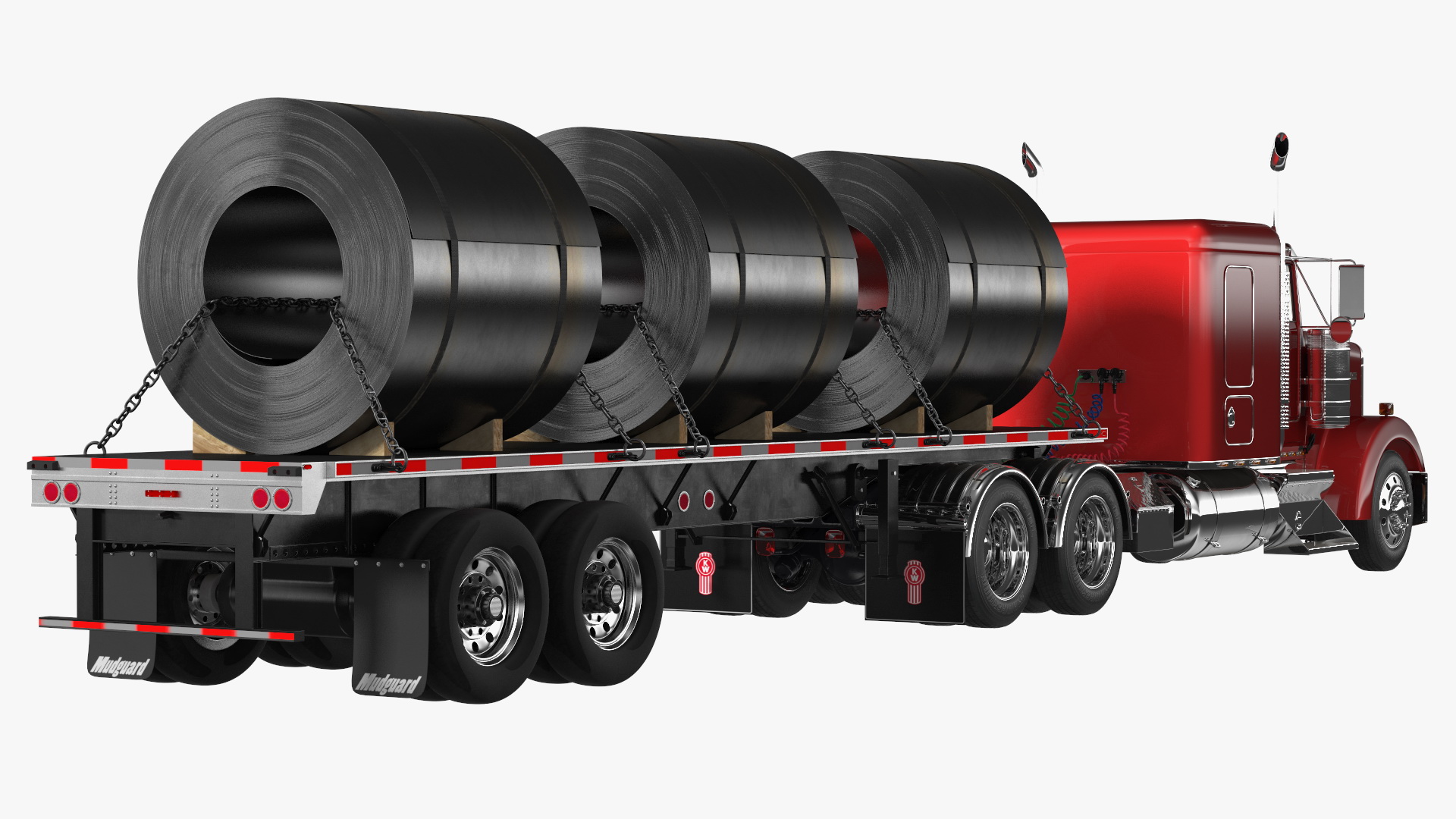 Truck with Steel Rolls 3D