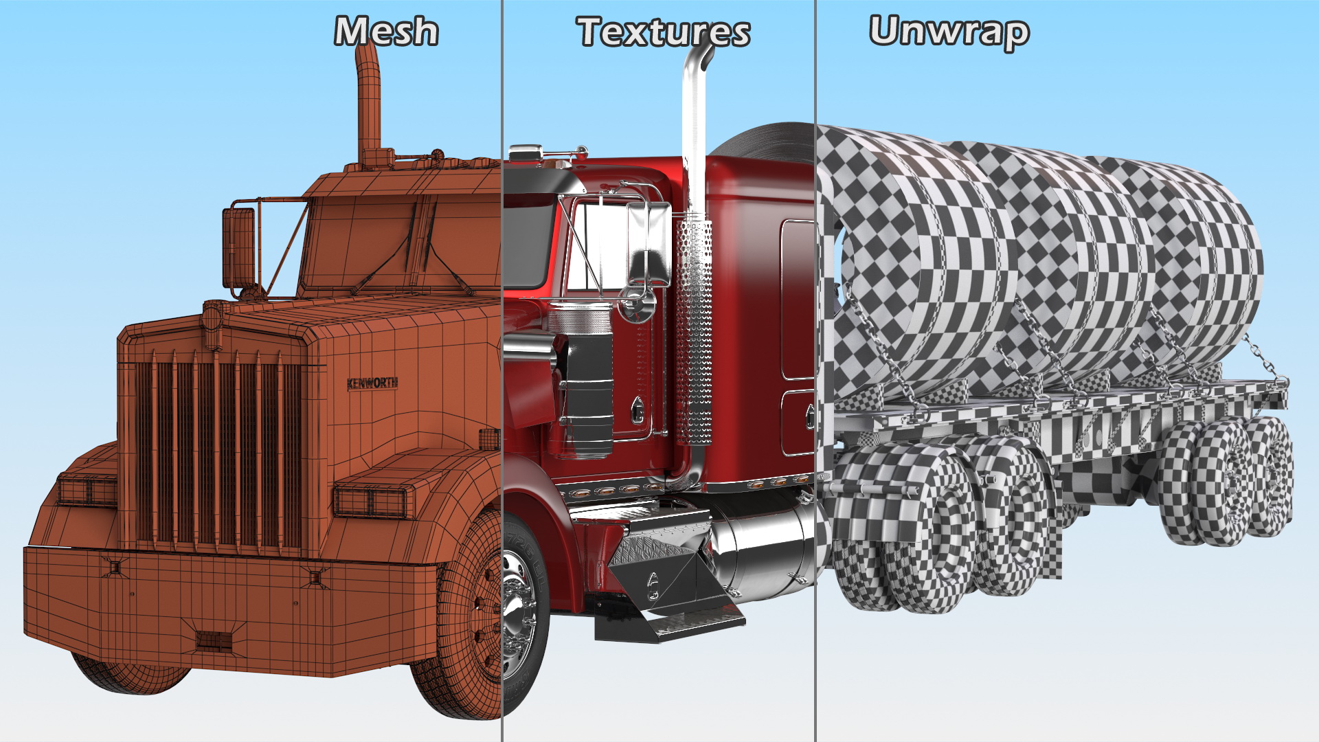 Truck with Steel Rolls 3D