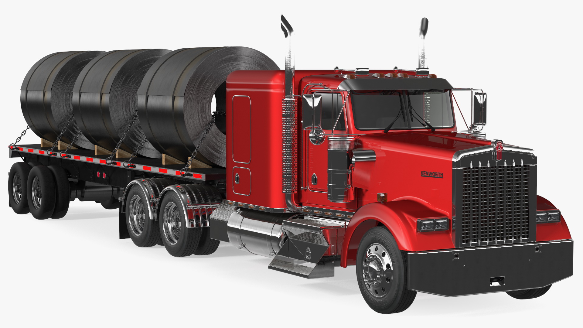 Truck with Steel Rolls 3D