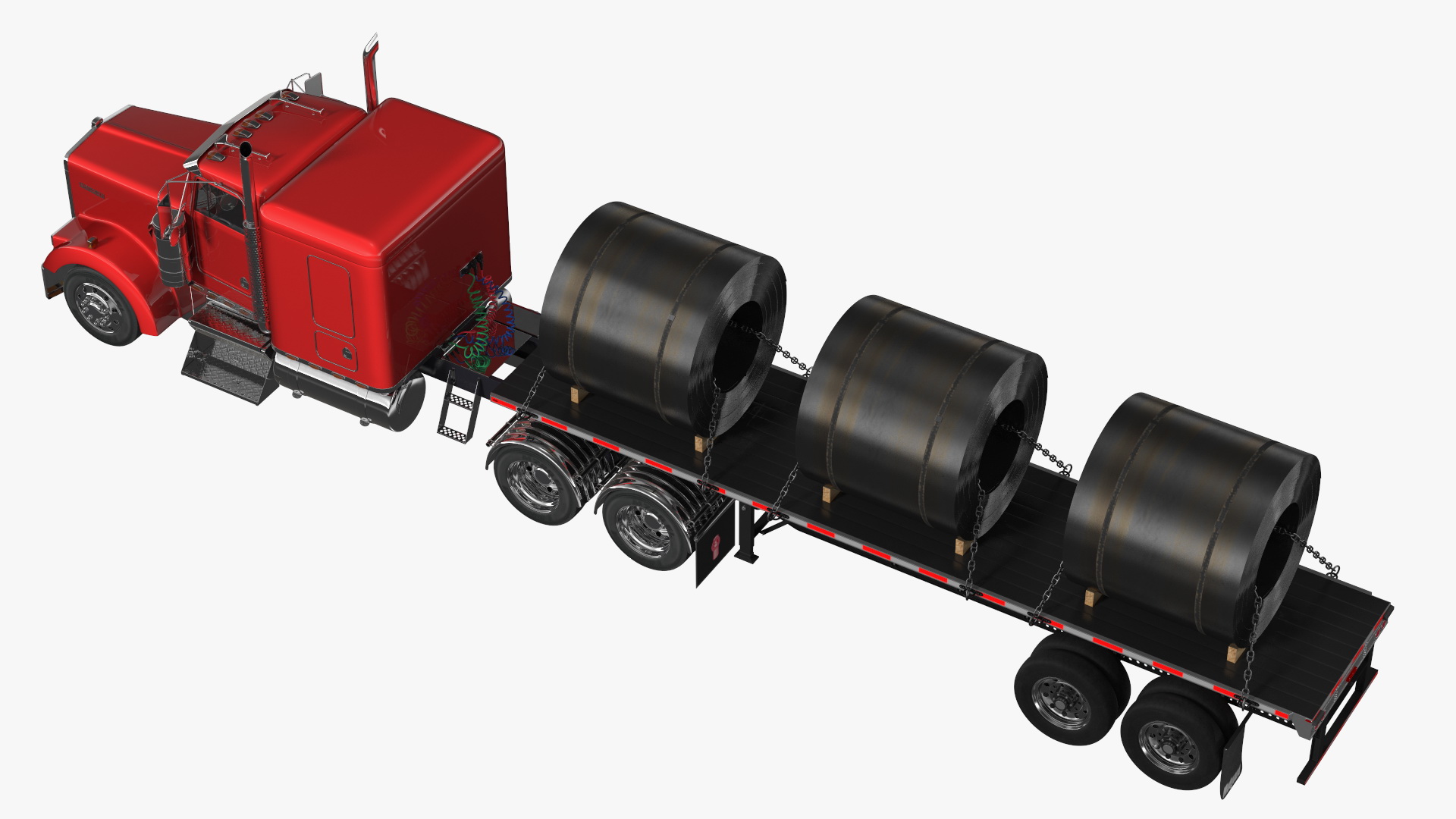 Truck with Steel Rolls 3D
