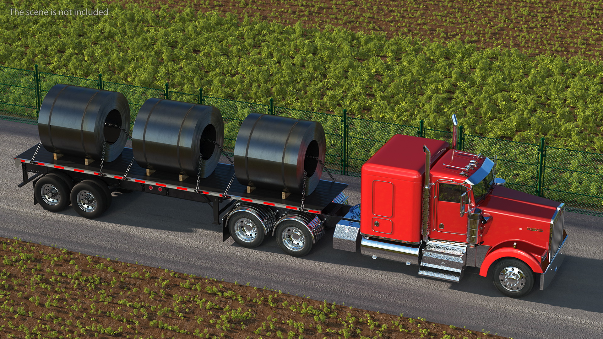 Truck with Steel Rolls 3D