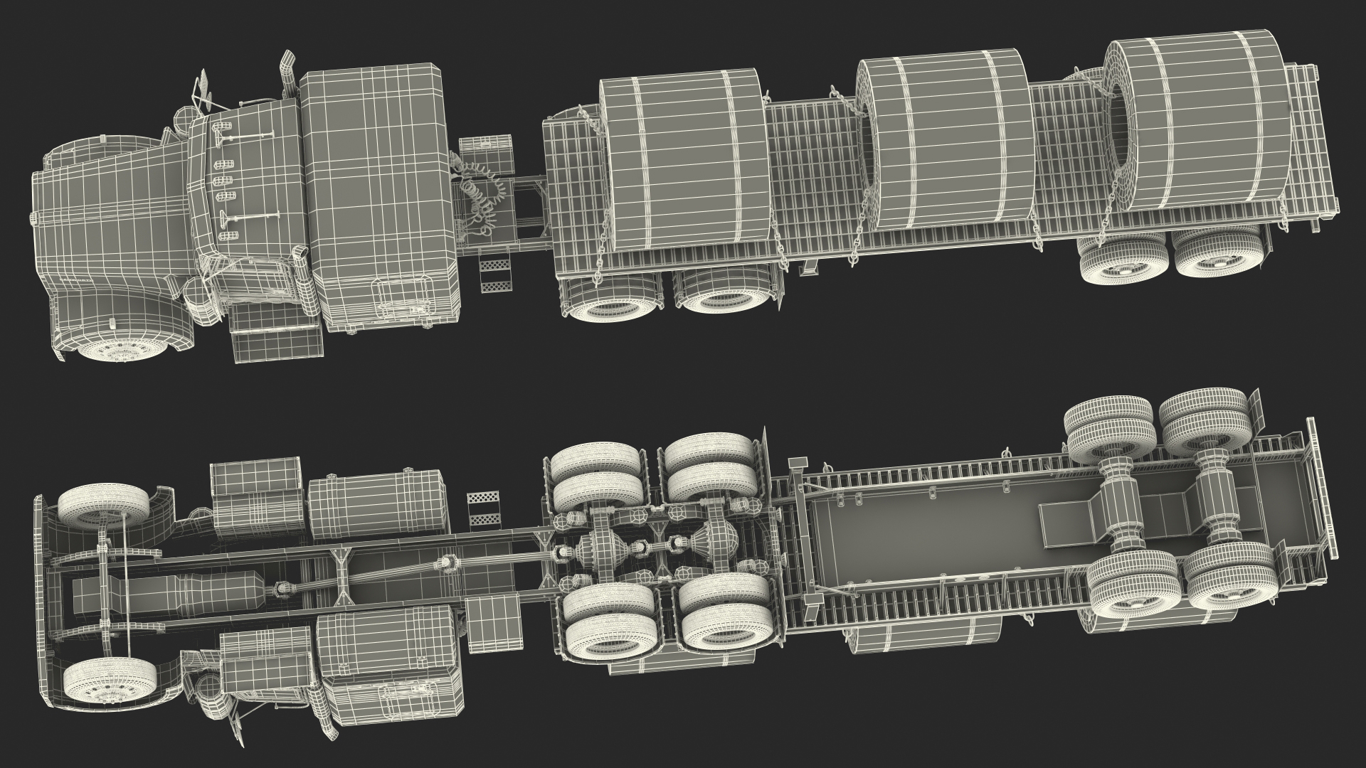 Truck with Steel Rolls 3D