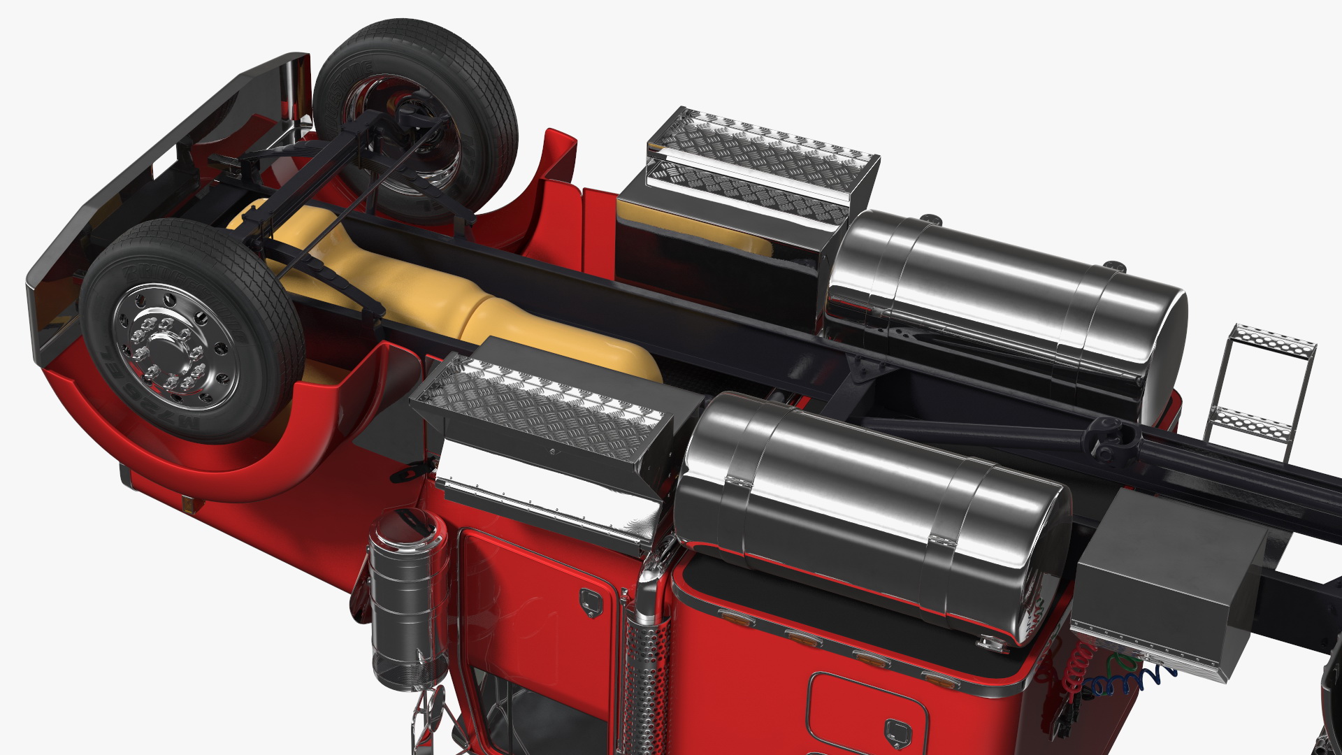 Truck with Steel Rolls 3D