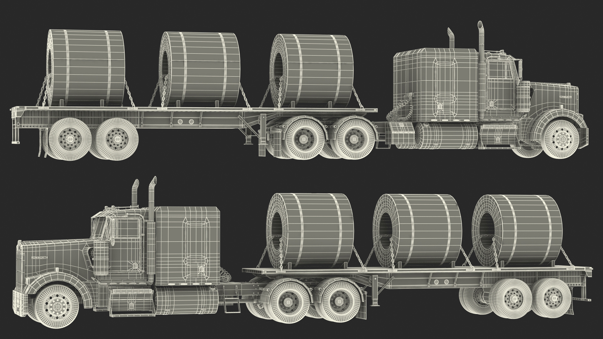 Truck with Steel Rolls 3D
