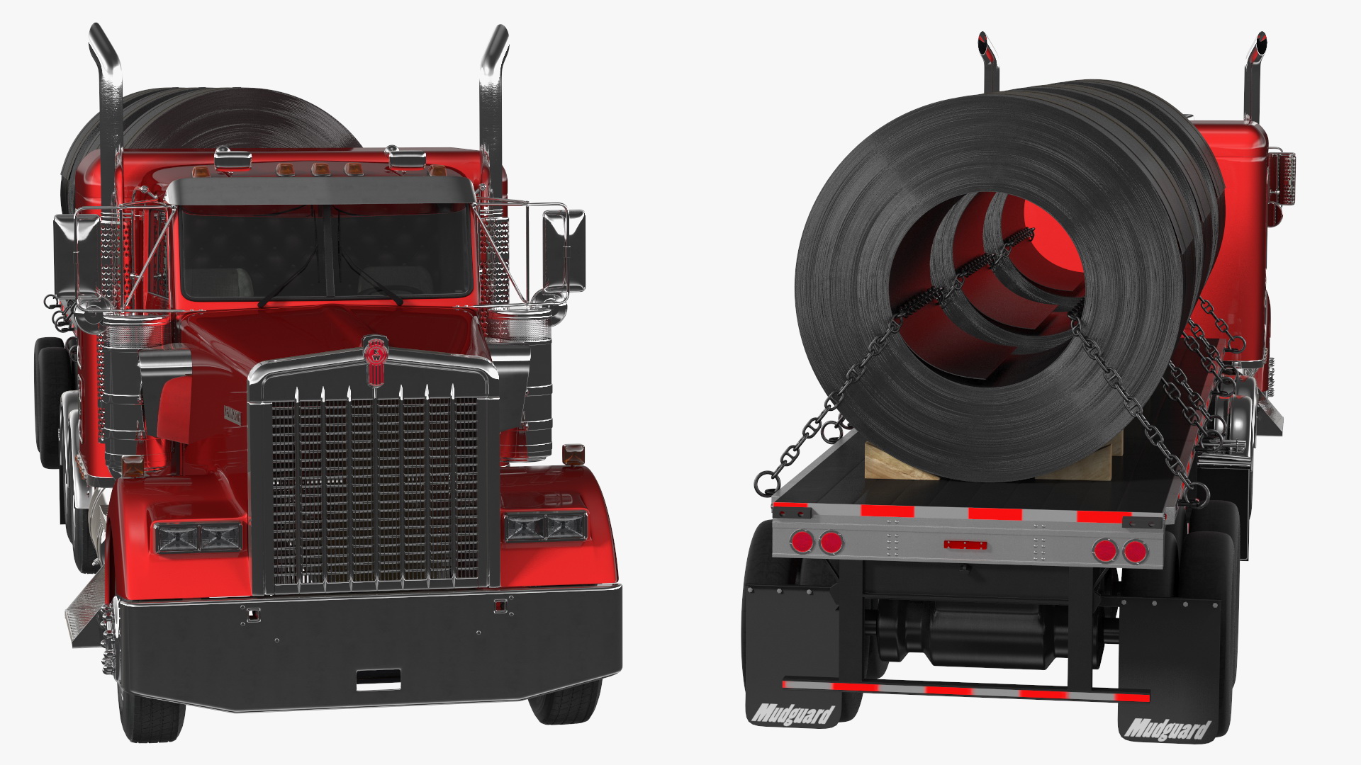 Truck with Steel Rolls 3D