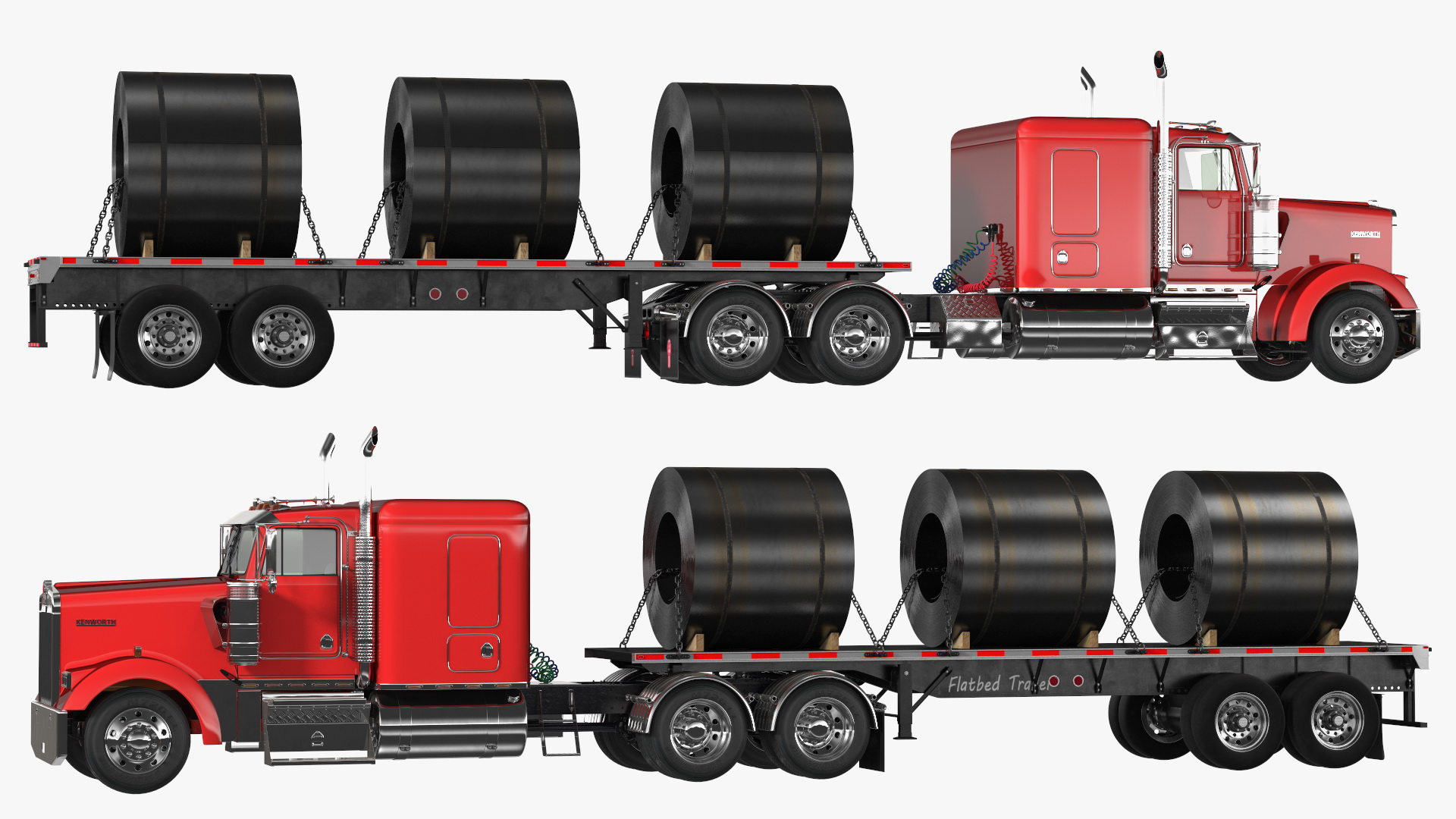 Truck with Steel Rolls 3D