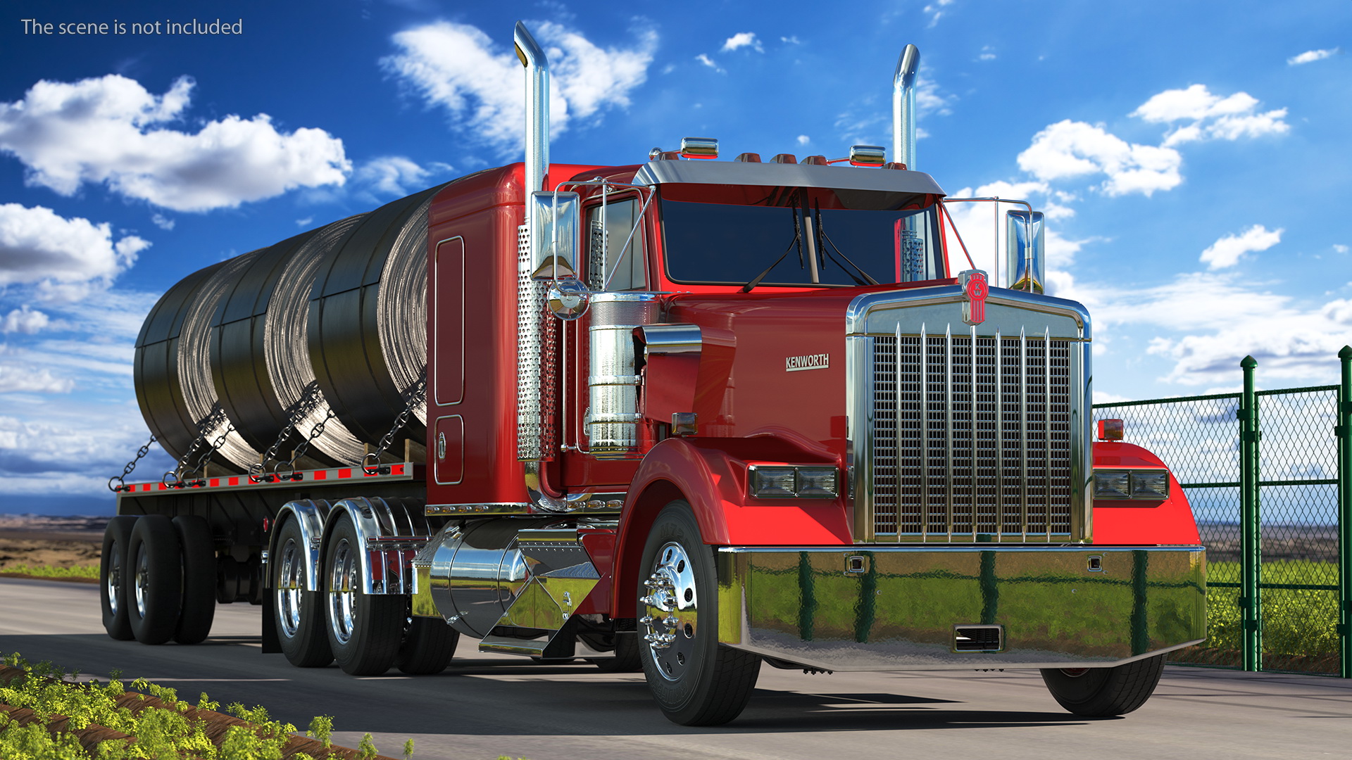 Truck with Steel Rolls 3D