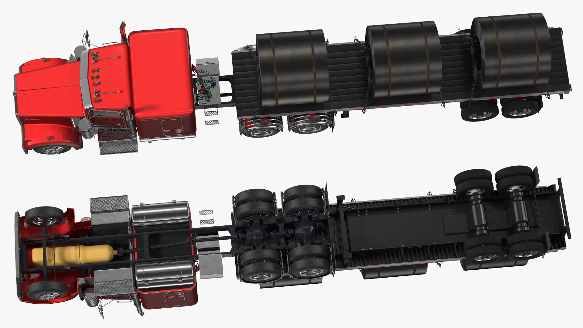 Truck with Steel Rolls 3D