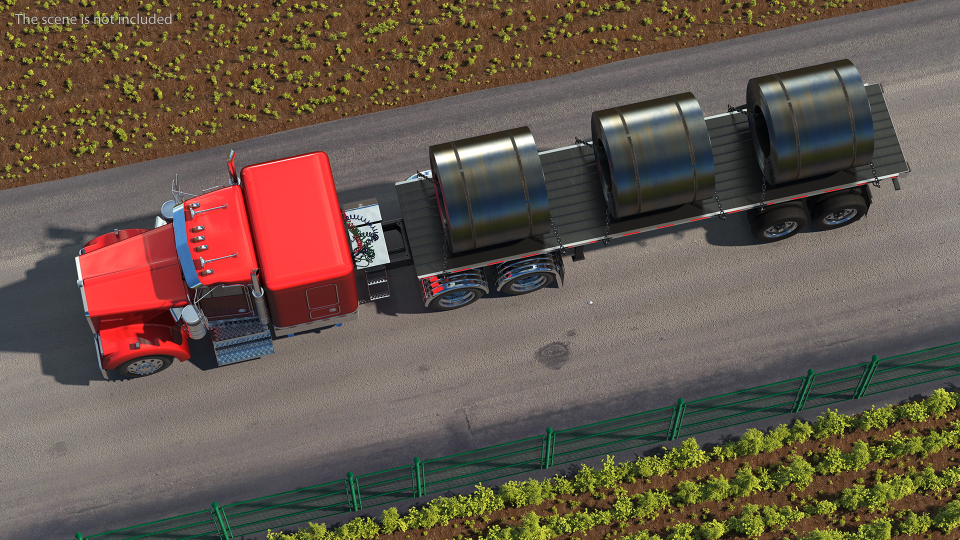 Truck with Steel Rolls 3D