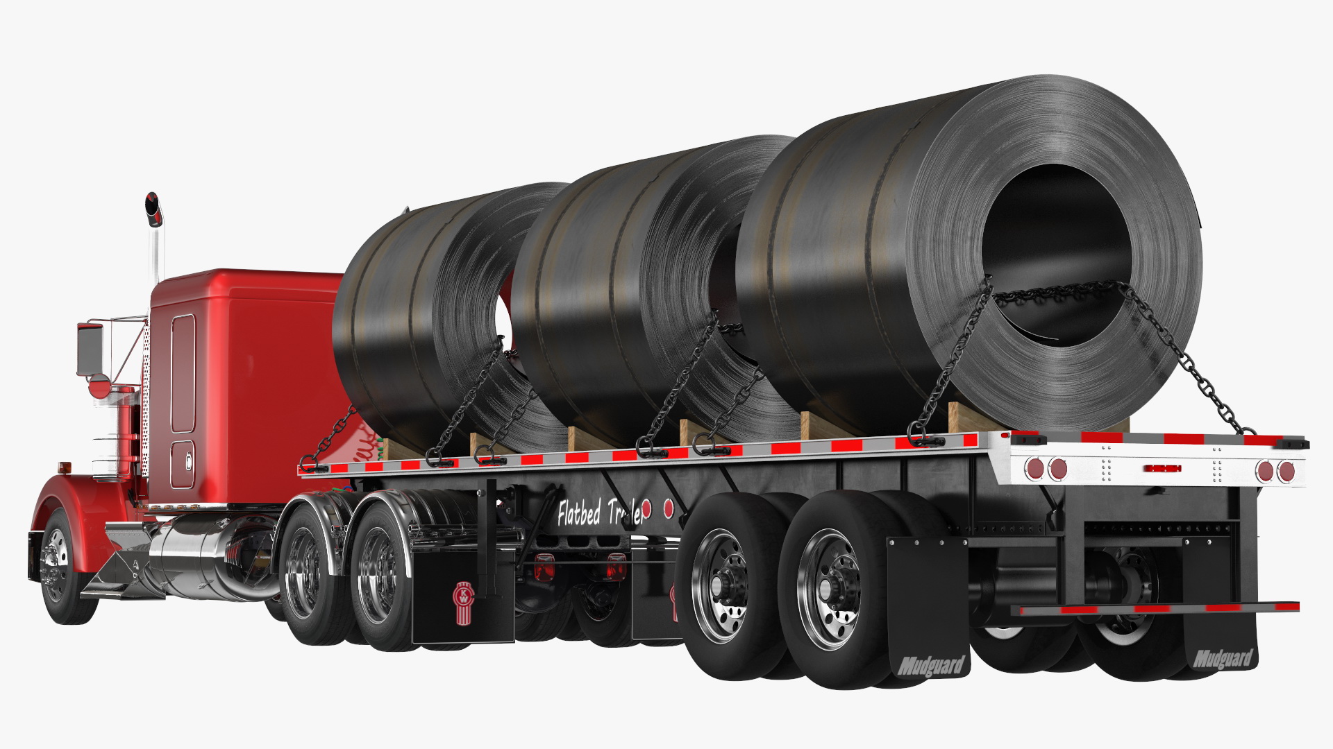 Truck with Steel Rolls 3D