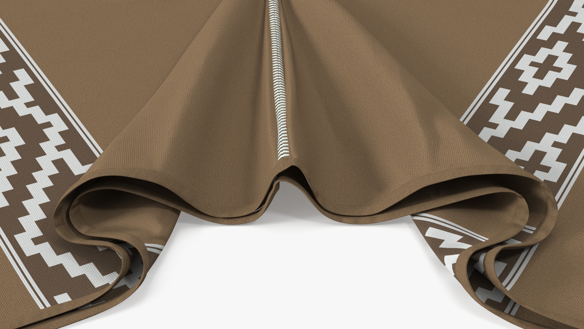3D Ornamented Poncho Lying model