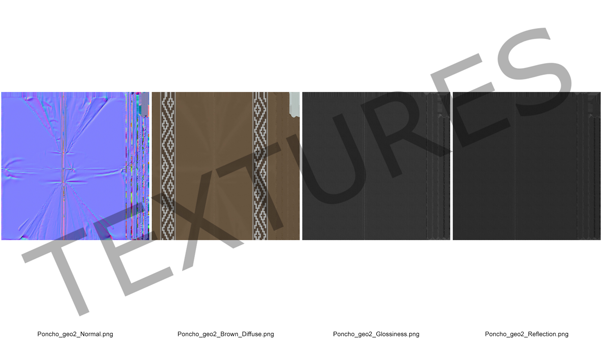 3D Ornamented Poncho Lying model