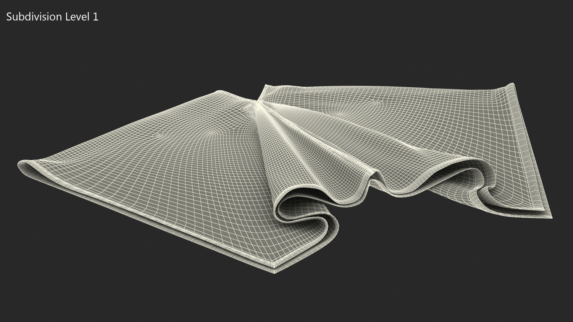 3D Ornamented Poncho Lying model