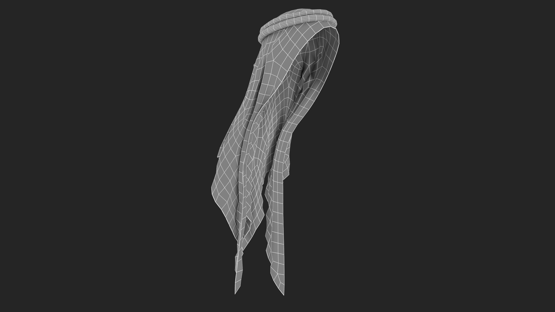 3D Black Traditional Arabic Hat model