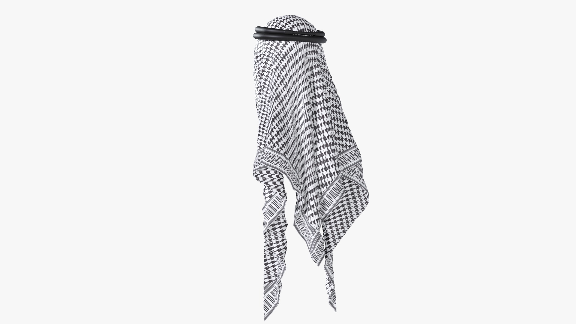 3D Black Traditional Arabic Hat model