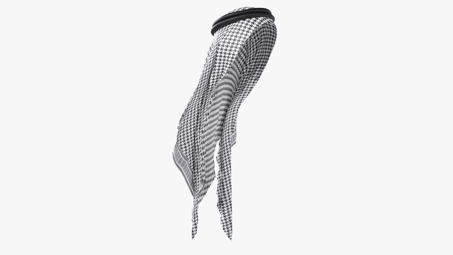 3D Black Traditional Arabic Hat model