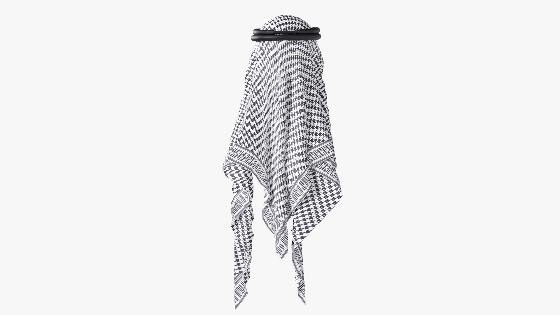 3D Black Traditional Arabic Hat model