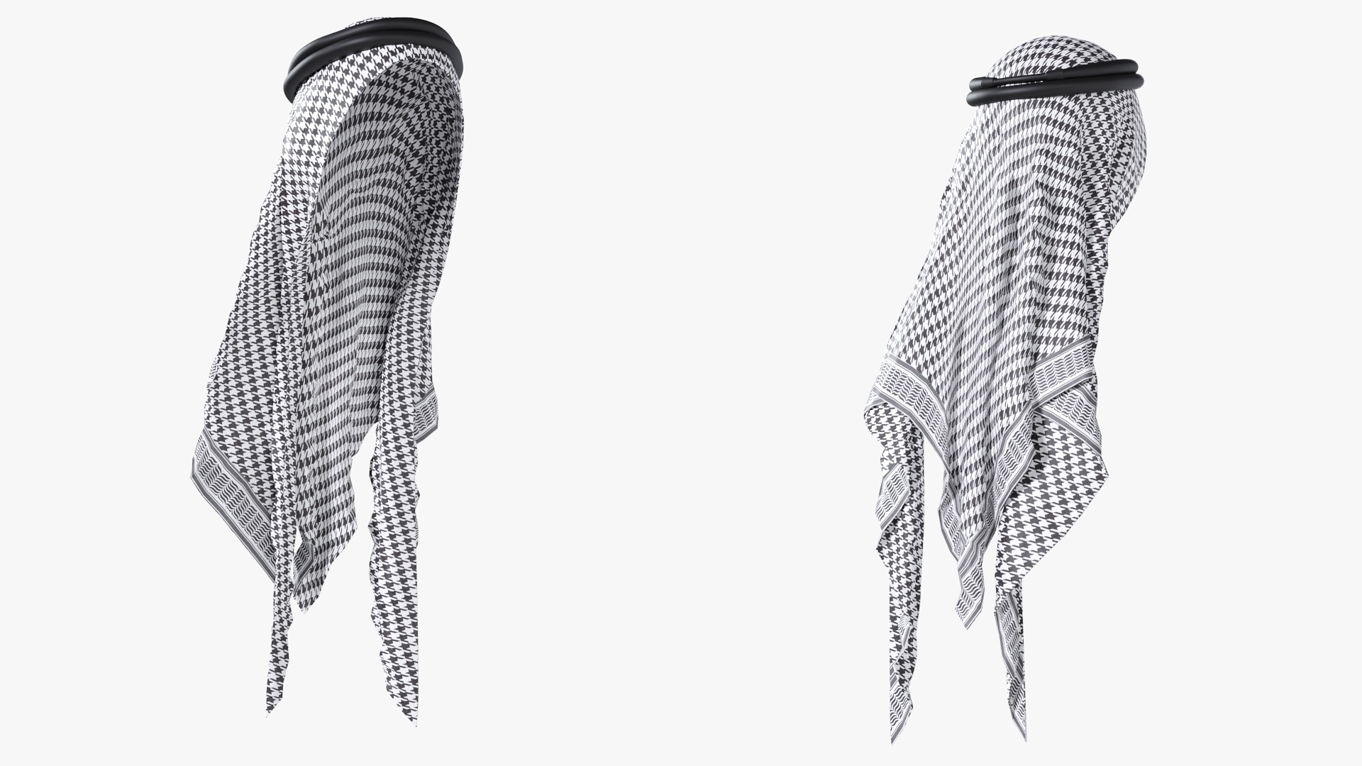 3D Black Traditional Arabic Hat model